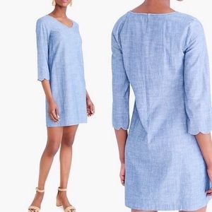 NWT - J By J Crew chambray shift mini dress